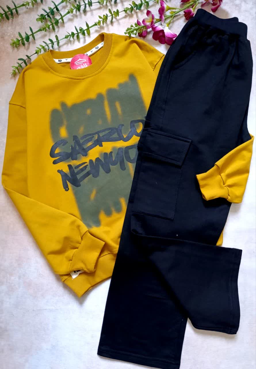 بلوز شلوار اسپرت هم دخترونه هم پسرونه کد6440 - تصویر 3