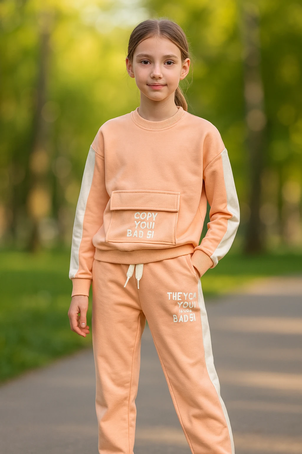 بلوز شلوار دخترانه کد 6447 - تصویر 7